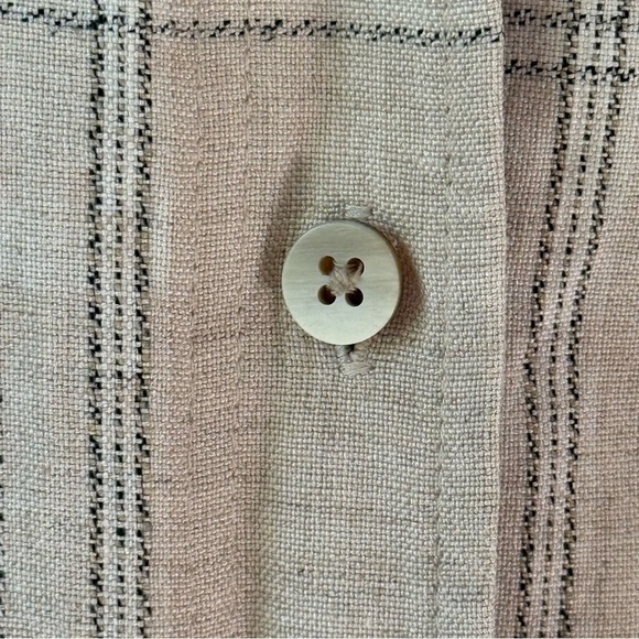 Pendleton plaid button up shirt long sleeve flax rayon blend beige SZ 1X - Picture 4 of 7